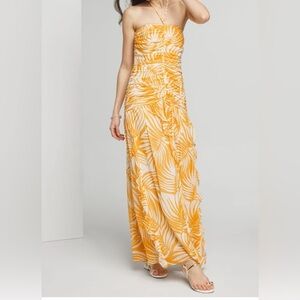 Brand New Petite Halter Braid Ruched Maxi Dress